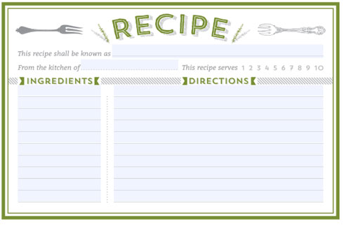 3 X 5 Index Card Template